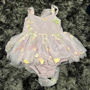 Arabella and Rose tutu dress purple floral